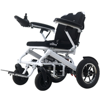 Carrozzina elettrica pieghevole leggera con telecomando a quattro ruote per disabili