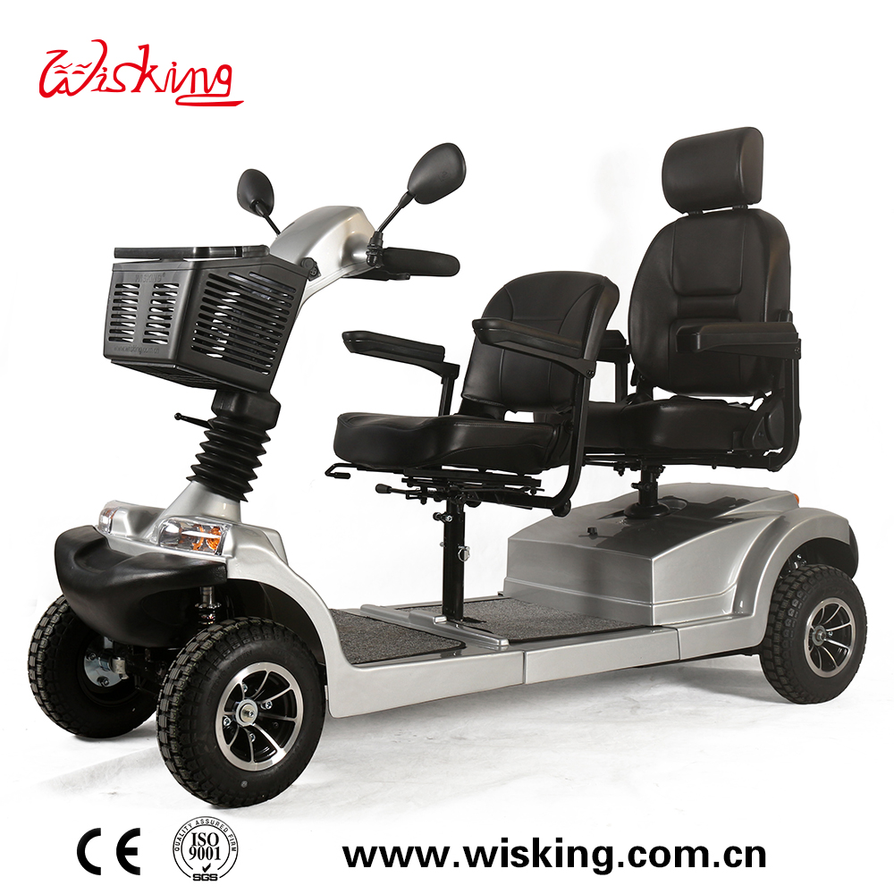 Scooter per mobilità a 4 ruote con doppio sedile per adulti
